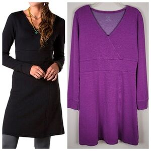Horny Toad Toad & Co Size S Finlay Dress Long Sleeve Mini Stretch Casual Purple